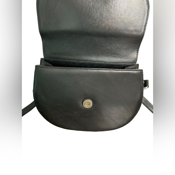 Pierre Cardin Black Leather Crossbody Purse - Picture 3 of 9